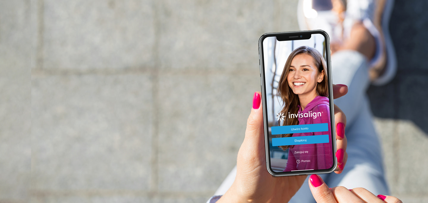 Widok aplikacji My Invisalign na smartfonie